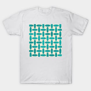 Teal Surfboard Pattern T-Shirt